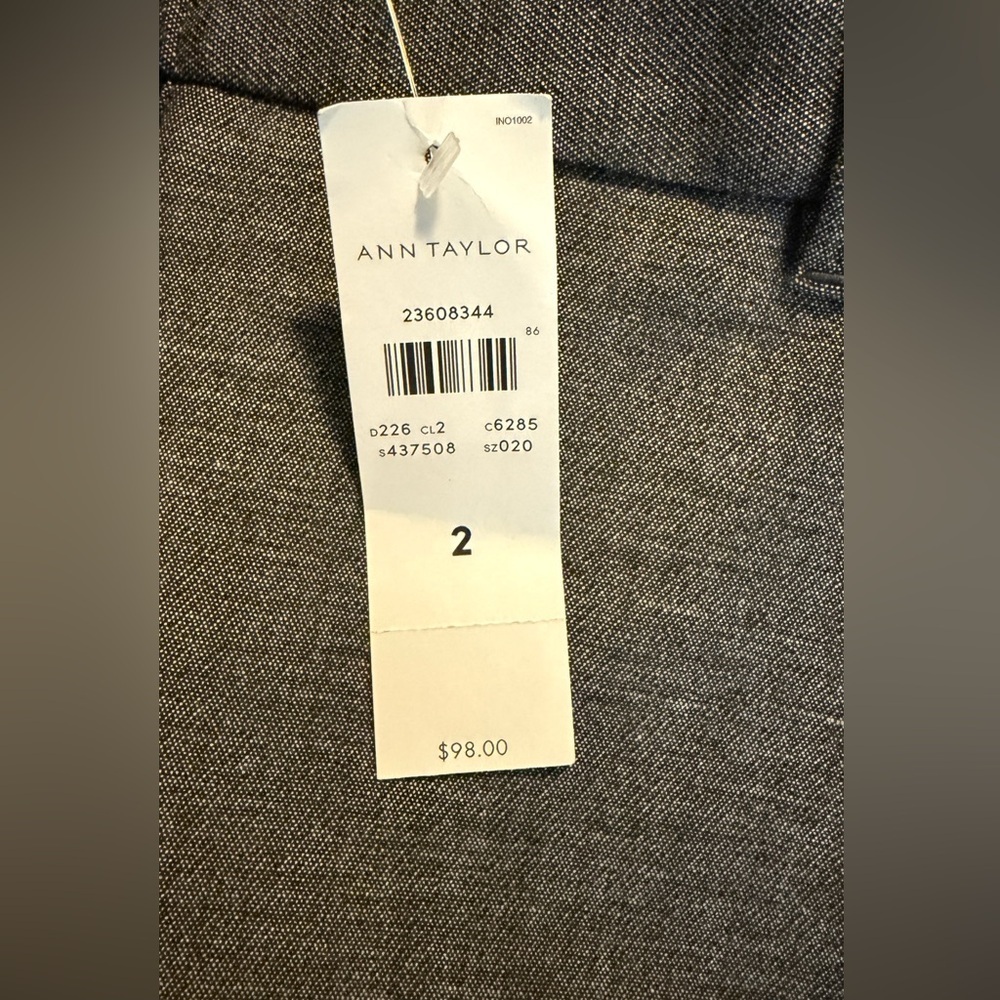 Ann Taylor Gray Dress Pants Women’s 2 Tailored Straight Leg Stretch Workwear NWT - Picture 3 of 5